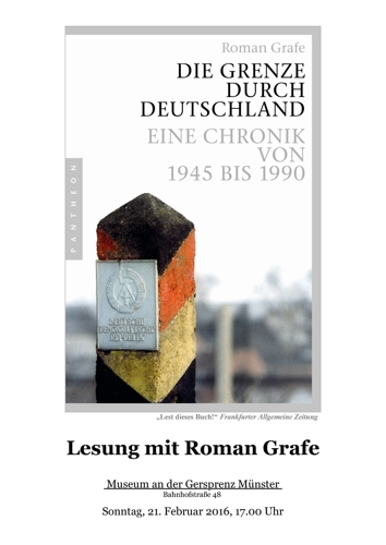 Plakat zur Lesung mit Roman Grafe