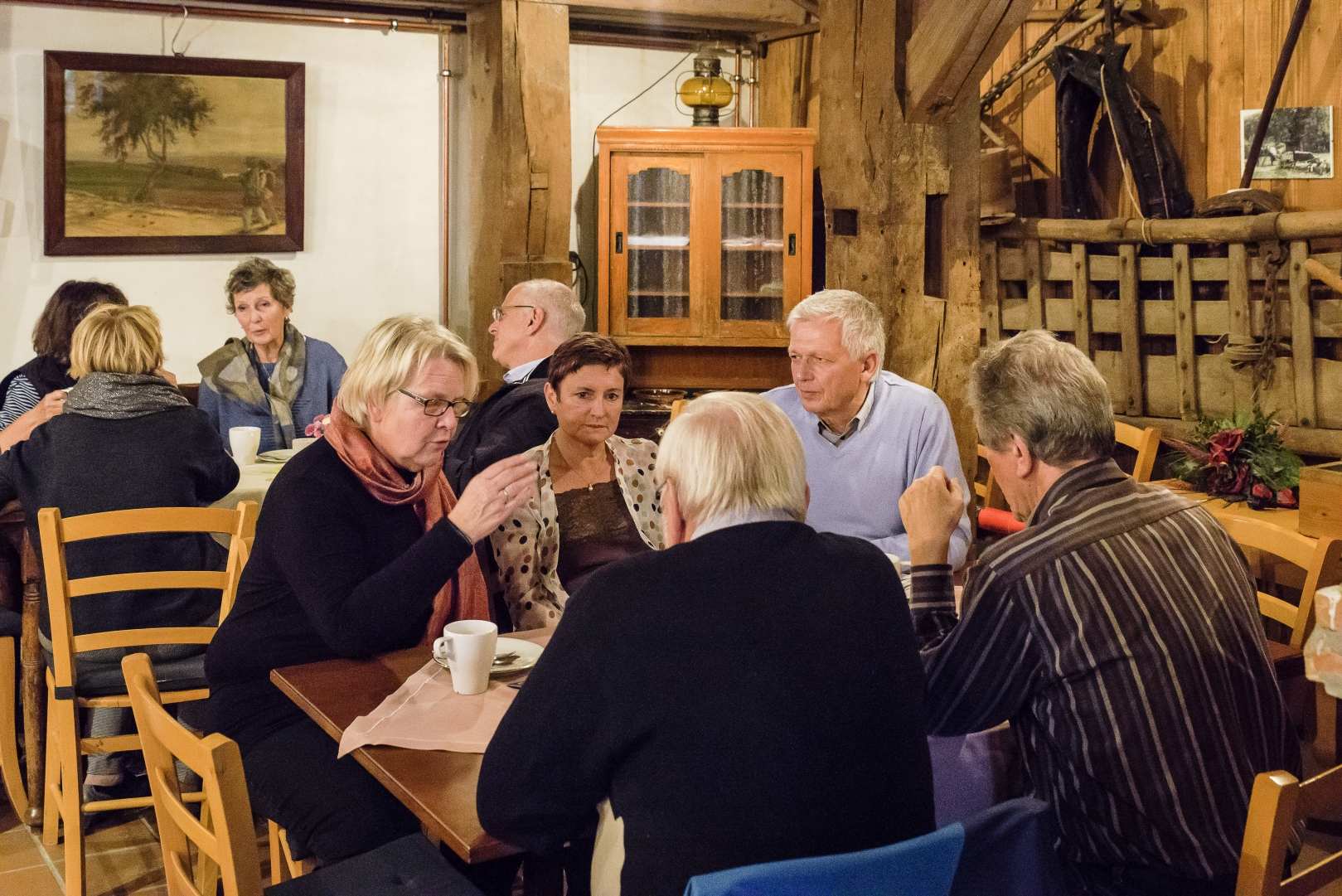 Gemütliches Beisammensein im Café des Museums an der Gersprenz