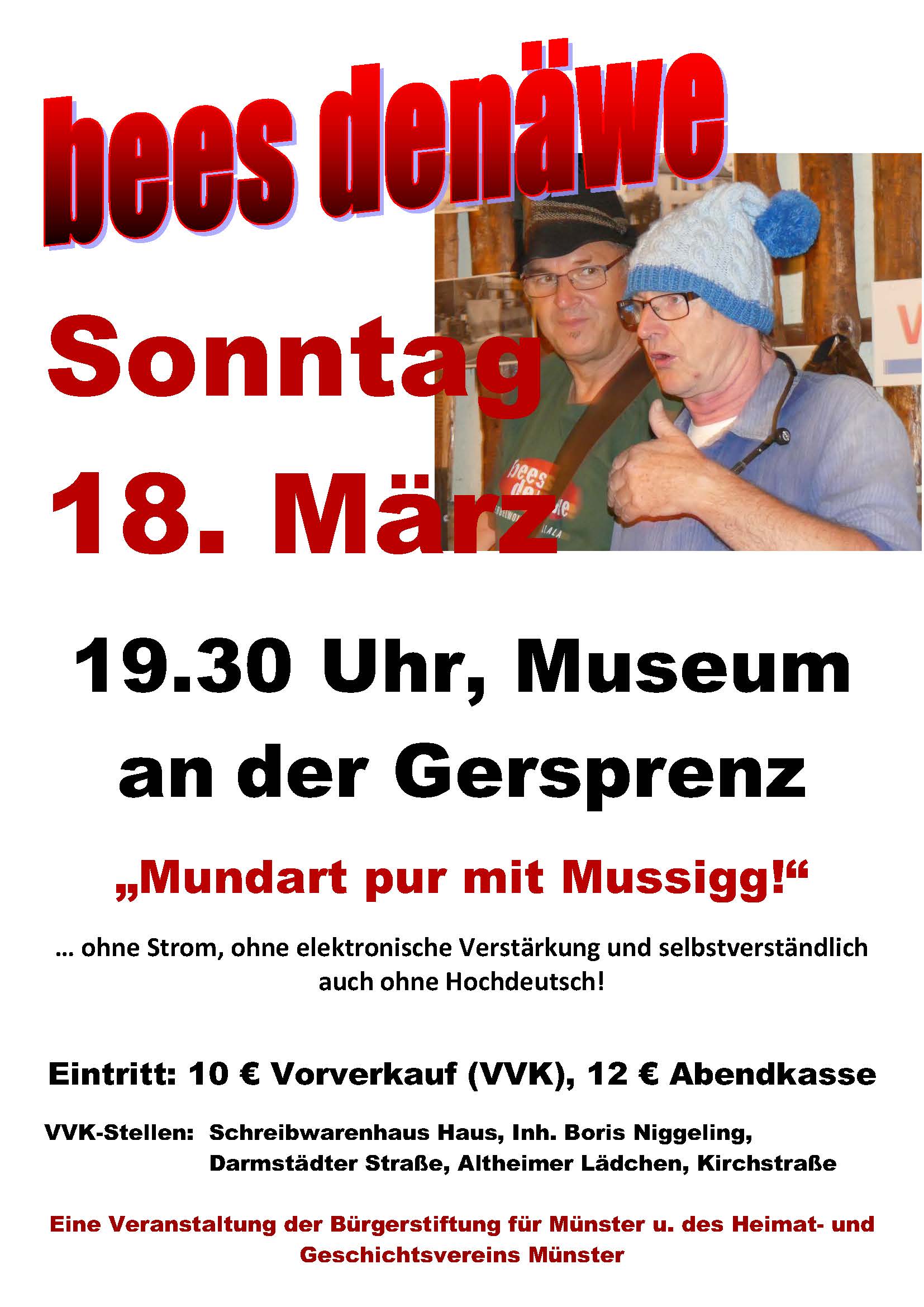 Plakat zum Mundartabend