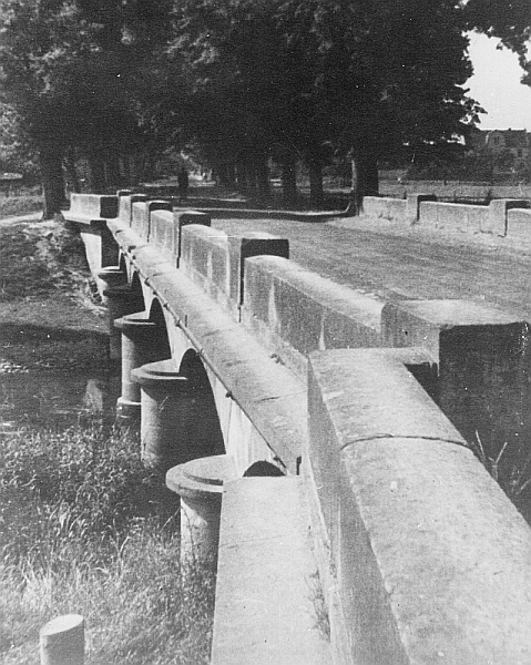 Die Sandsteinbrücke nach Eppertshausen mit dem Anfang der Allee